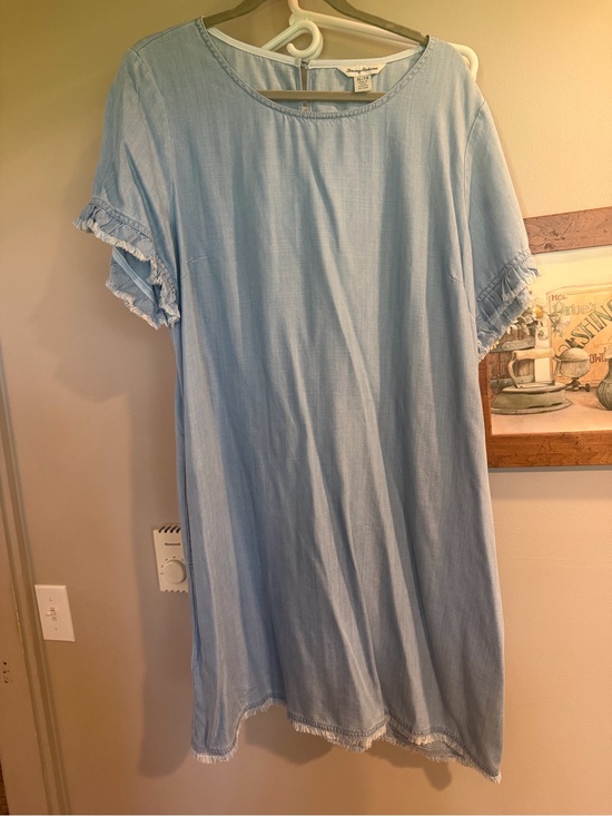 Tommy Bahama Dresses & Skirts - Tommy Bahama Denim Dress with distressed bottom and sleeve caps